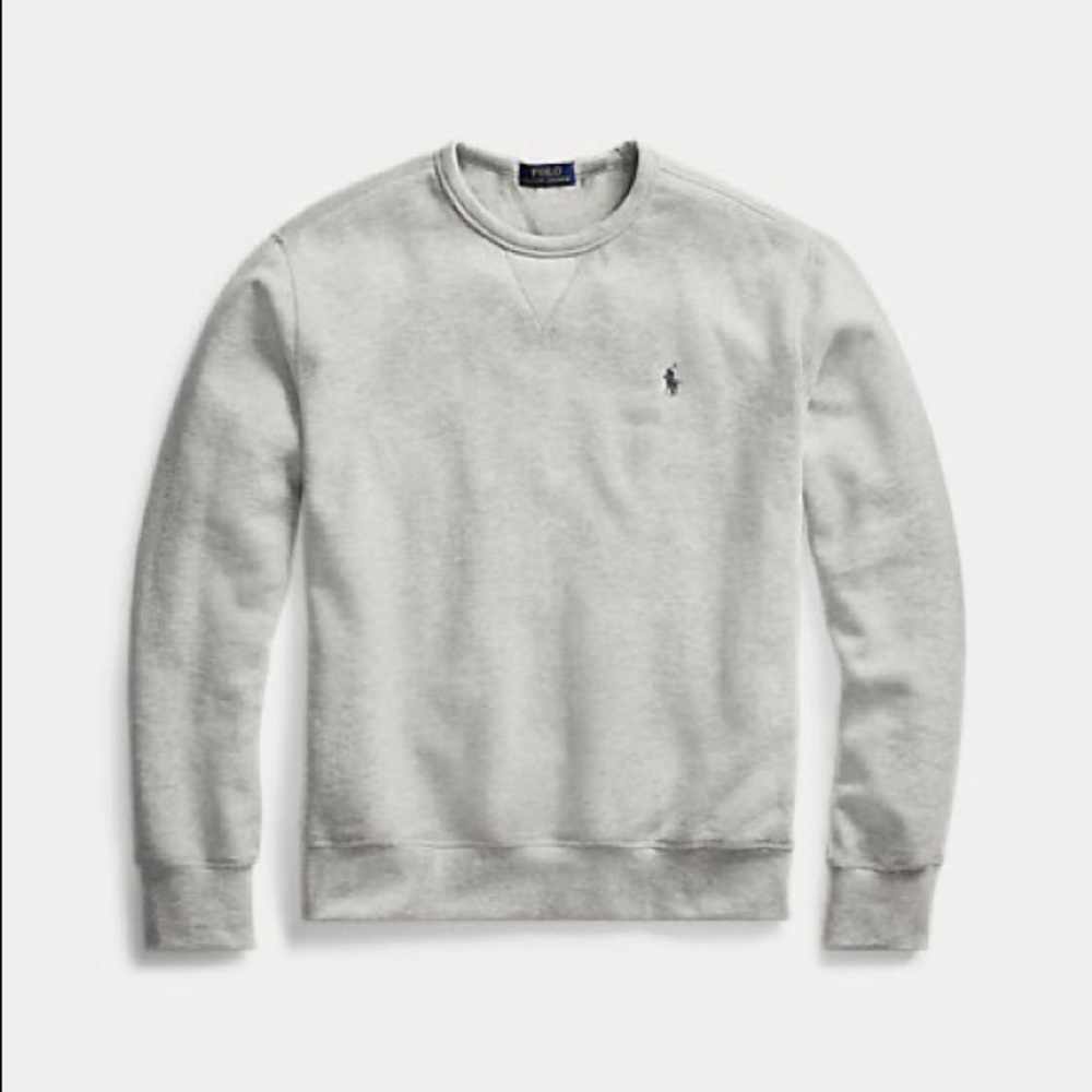 Polo by Ralph Lauren fleece mens grey long sleeve sweatshirt, size XL, NWT